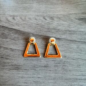 Monet Geometric Gold Earrings